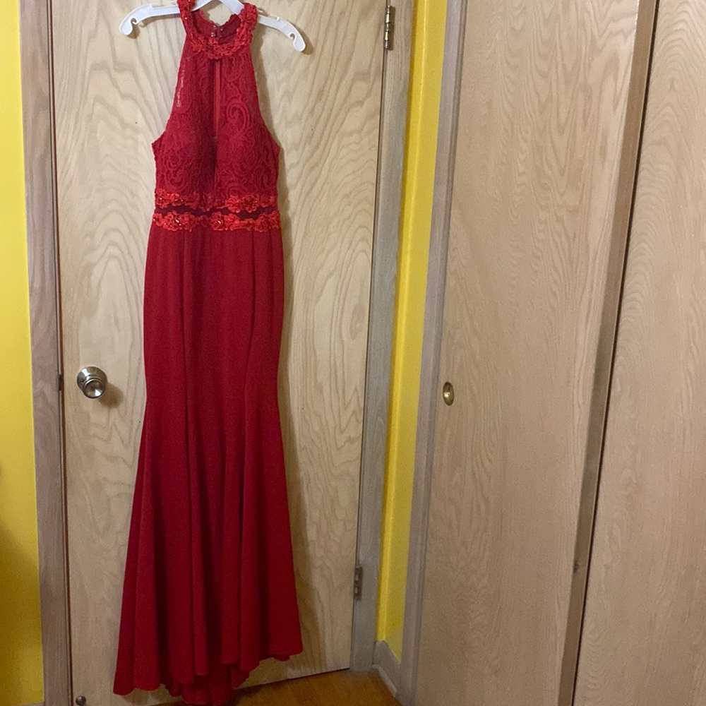 Red formal dress
